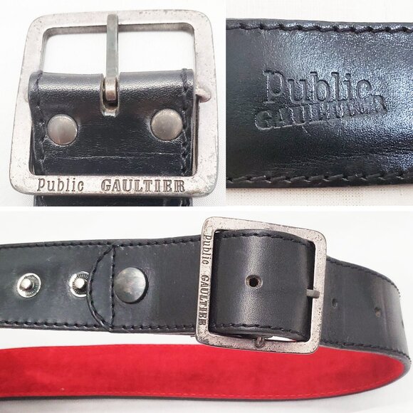 Jean Paul Gaultier Other - Public Gaultier Jean Paul Gaultier Vintage 80s / 90s Black Leather Belt Snaps